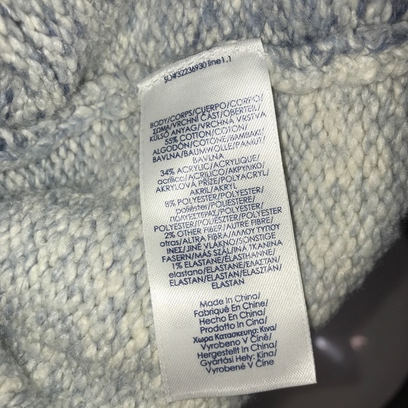 Chaps Baby Blue Striped Turtleneck Knit Sweater - Picture 10 of 10